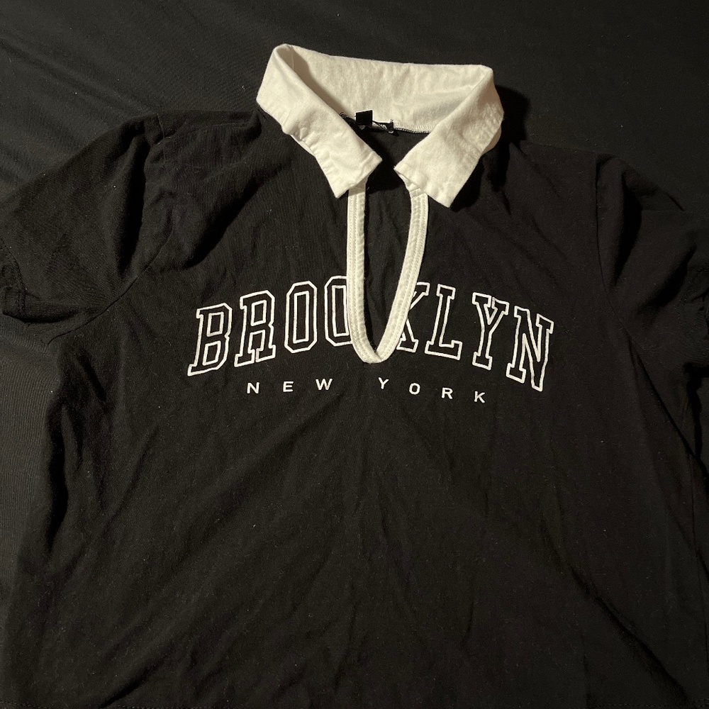 Brooklyn collared crop top